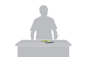 Image of Smiths Mr. Crappie 6 in Curved Slab-Sticker Fillet Knife w/Breathable Sleeve, Green, SP-51208