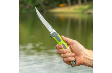 Image of Smiths Mr. Crappie 6 in Flex Folding Fillet Knife, Stainless Steel, Green, SP-51259