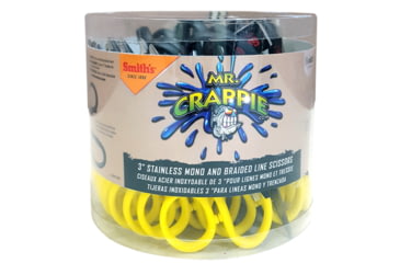 Image of Smiths Mr. Crappie Line Scissors, 3in Length, 12 Pcs, Yellow, SP-51169