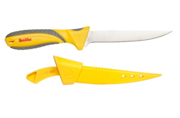 Image of Smiths Mr. Crappie Stainless Fillet Knife, 6in, 400 Stainless Steel, Fillet Blade, Yellow/Gray, SP-51165