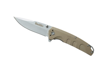 Image of Smiths Rally Folding Knife, 3.4in, 420 Stainless Steel, Satin, Drop Point Blade, G10 Handle, Desert Tan, 50992