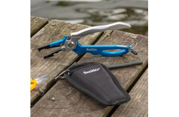 Image of Smiths Regalriver Fishing Pliers w/Sharpener, Blue, SP-50966