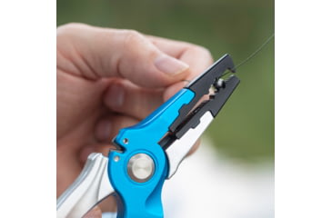 Image of Smiths Regalriver Fishing Pliers w/Sharpener, Blue, SP-50966