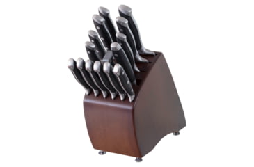 Image of Smiths Saber Knife Set w/ Sharpener - 16 Pcs, Black, SP-50978