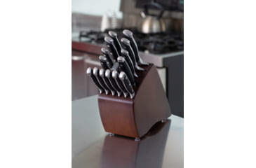 Image of Smiths Saber Knife Set w/ Sharpener - 16 Pcs, Black, SP-50978