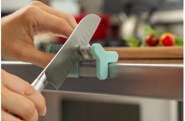 Image of Smiths Slide Sharp Edge Grip 4-Slot Sharpener, Turquoise, SP-51137