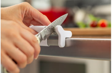 Image of Smiths Slide Sharp Edge Grip 4-Slot Sharpener, White, SP-51124