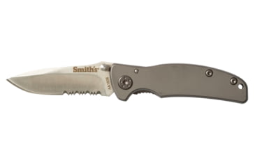 Image of Smiths Titania I Folding Knife, 2.2in, 420 Stainless Steel, Satin, Drop Point Blade, Titanium Handle, Titanium, 51007