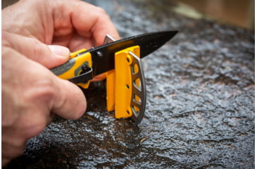 Image of Smiths Trail Breaker Folding Knife, 3.5in, 420 Stainless Steel, Black, Drop Point Blade, Orange/Gray, SP-51005