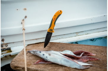 Image of Smiths Trail Breaker Folding Knife, 3.5in, 420 Stainless Steel, Black, Drop Point Blade, Orange/Gray, SP-51005