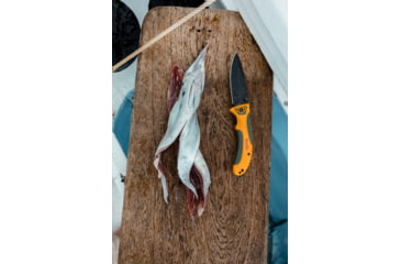 Image of Smiths Trail Breaker Folding Knife, 3.5in, 420 Stainless Steel, Black, Drop Point Blade, Orange/Gray, SP-51005