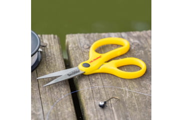 Image of Smiths Mr Crappie Fishing Combo Fixed Blade Knife Set, 6in, 400 Series Stainless Steel Blade, Plain Edge, Fillet Blade, TPE, Yellow/Gray Handle, SP-51232