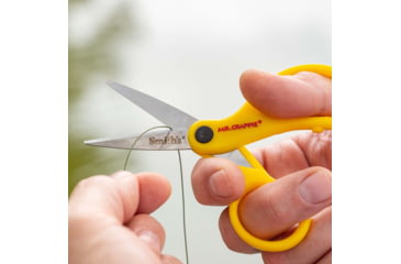 Image of Smiths Mr Crappie Fishing Combo Fixed Blade Knife Set, 6in, 400 Series Stainless Steel Blade, Plain Edge, Fillet Blade, TPE, Yellow/Gray Handle, SP-51232