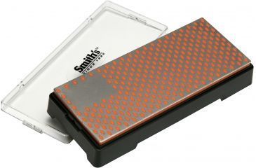 Image of Smiths 6in. X 2.5in. Diamond Bench Stone, Fine, Black/Metallic/Orange SP-DBSF