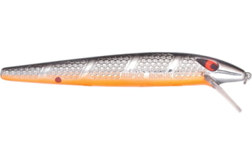 Image of Smithwick Suspending Super Rogue Jr Jerkbait, 4 1/8in, 5/16 oz, Chrome/Black Back/Orange Belly, ASDRE1231OB