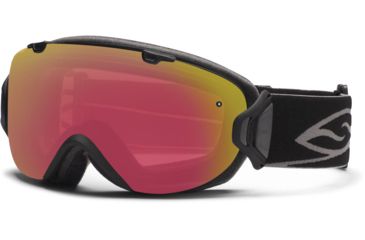 Image of Smith Optics I/OS Snow Goggles - Black Frame w/ Photochromic Red Sensor and Green Sol X Lens IS7PRZBK12