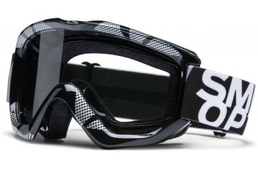 Image of Smith Optics Option OTG MX Goggles - Black/Silver Static Frame w/ Clear Anti Fog Lens OP1CFKS13