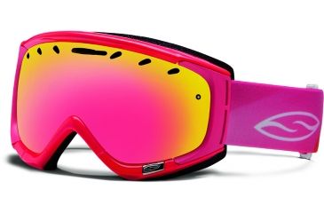 Image of Smith Optics Phase Snow Goggles - Shocking Pink Blockade Frame w/ Red Sensor Lens PZ6RZPB13