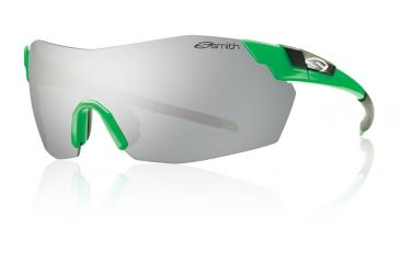 Image of Smith Optics Pivlock V2 Max Sunglasses - Neon Green Frame w/ Super Platinum/Ignitor/Clear Lens VWMPCSPTNG