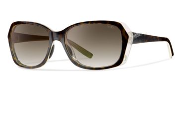 Image of Smith Optics Womens Facet Sunglasses - Apple Tortoise Frame w/ Polarized Brown Gradient Lens FAPPBRGAT