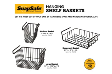 Image of Snapsafe, A Hornady Company Hanging Shelf Basket, Large, Black, NSN N, 76011