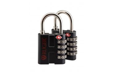 Image of Snapsafe, A Hornady Company Ruger TSA Padlock, 2pk, Black 76020R