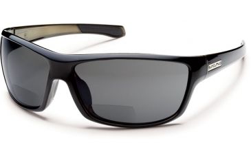 Image of Suncloud Polarized Optics Conductor +2.50 Sunglasses - Black Backpaint Frame and Gray Polarized Polycarbonate Lens S-CDPPGYBK250