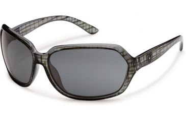 Image of Suncloud Polarized Optics Empress Sunglasses - Black Grid Frame and Gray Polarized Polycarbonate Lens S-EMPPGYBK
