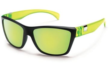 Image of Suncloud Polarized Optics Speedtrap Sunglasses - Matte Black Yellow Frame and Yellow Mirror Polarized Polycarbonate Lens S-SPPPYLMBY