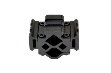 Image of Sniper 2 Slot Riser Barrel Mount w/ Laser / Flashlight Mount, Black, Clamping Range: Diameter .51 in - .78 in MBR02