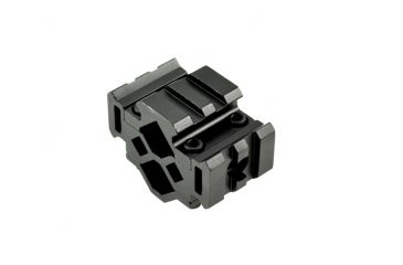 Image of Sniper 2 Slot Riser Barrel Mount w/ Laser / Flashlight Mount, Black, Clamping Range: Diameter .51 in - .78 in MBR02