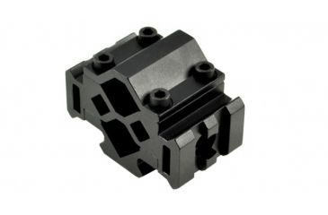 Image of Sniper 2 Slot Riser Barrel Mount w/ Laser / Flashlight Mount, Black, Clamping Range: Diameter .51 in - .78 in MBR02