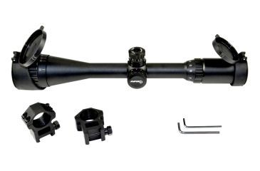 Image of Sniper 4-16x40mm Rifle Scope w/ Front AO Adjustment, QTA W/E, RGB Tri-Illumination Mil Dot, Black LT4-16X40AOL