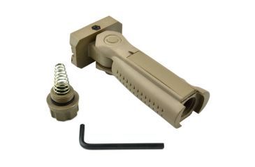 Image of Sniper 5 Positions Tactical Firearm Grip Short Front Holder w/ Compartment, Tan GP02-T