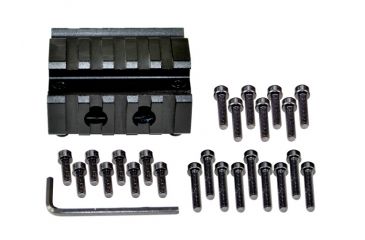 Image of Sniper 5 Slot Barrel Mount w/ Laser / Flashlight Mount, Black, Clamping Range: Diameter .51 in - .78 in MBR05