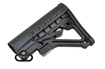 Image of Sniper Advanced Carbine Military Spec. Deluxe Style Collapsible Buttstock, Black, Medium AAST06