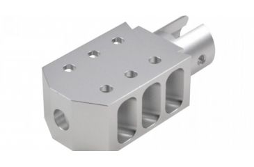 Image of Sniper Aluminium Muzzle Brake/Recoil Compensator, Silver, For .22 Ruger Rifle ASMZ16