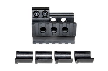 Image of Sniper AR-15 4/15 Tri Rail Barrel Mount for Front Sight Attachment, Picatinny, Aluminum, Matte Black MBRTR