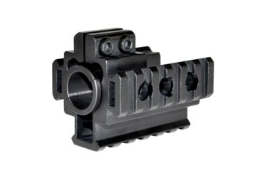 Image of Sniper AR-15 4/15 Tri Rail Barrel Mount for Front Sight Attachment, Picatinny, Aluminum, Matte Black MBRTR
