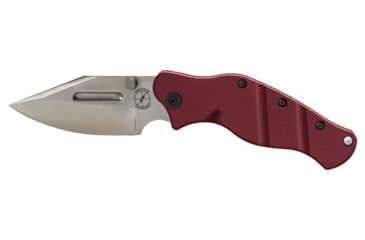 Image of Sniper Bladeworks LPC Folding Knife, 3.53in S35VN Steel Satin Folding Blade, Red Handle, LPCREDSAT