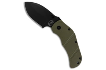 Image of Sniper Bladeworks Sniper Bladeworks Tog Frame Lock Knife OD Green Canvas Micarta 3.6&quot; Black PVD, OD Green, D2, adult, BHQ-201172