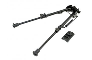 Image of Sniper Compact Precision Bipod w/ Spring Loaded Legs, Black, Adjustable Height 8 - 12.5 in BP08
