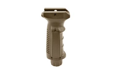 Image of Sniper Fixed Position Foregrip Grip w/ Storage, Molded Finger Grooves, Removable Side Plates, Polymer, Tan GP04-T