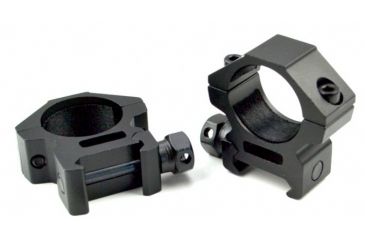 Image of Sniper Low Profile Rifle Scope Rings, Picatinny Rail System, Black, 1 in Diameter PT-25L2