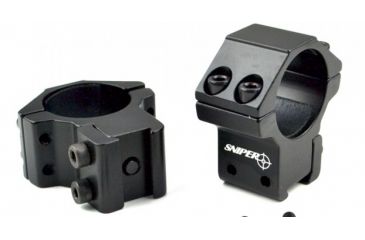 Image of Sniper Medium Profile Rifle Scope Rings For Dovetail System, Black, 1 in Diameter AG-25M4