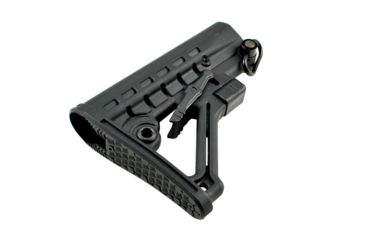 Image of Sniper Mil-Spec AR-15 Adjustable Buttstock, Commercial Spec, QR Sling Swivel Adapter, Polymer, Black AAST05