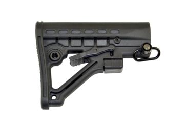 Image of Sniper Mil-Spec AR-15 Adjustable Buttstock, Commercial Spec, QR Sling Swivel Adapter, Polymer, Black AAST05