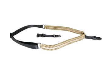 Image of Sniper Single 1 Point Paracord Tactical Sling for Rifle, Shotgun with QD Quick Release Hooks for Sling Adapter, Tan 1PPS-T