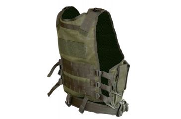 Image of Sniper Tactical Multi Function Molle Plate Vest w/ Carrier for Bullet Clips, Bullets w/ Pouch, Green, Fully Adjustable Length / Girth ASVT01-OD