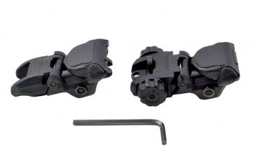 Image of Sniper Tactical Smart Polymer Top Mounted Deployable Front and Rear Sight, Black, MFLRS02